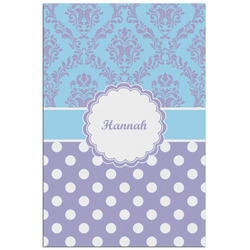 Purple Damask & Dots Poster - Matte - 24x36 (Personalized)