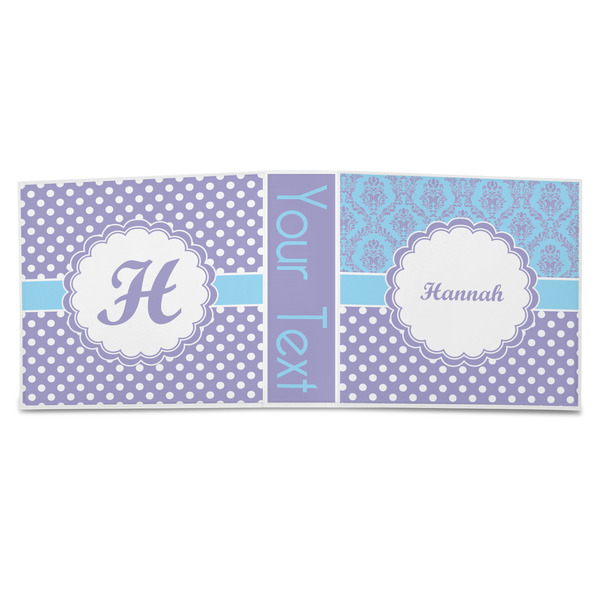 Purple Damask & Dots 3-Ring Binder Approval- 3in