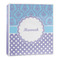 Purple Damask & Dots 3-Ring Binder - 1 inch (Personalized)