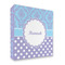 Purple Damask & Dots 3 Ring Binder - Full Wrap - 2" (Personalized)