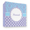 Purple Damask & Dots 3 Ring Binder - Full Wrap - 3" (Personalized)