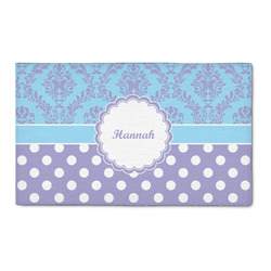 Purple Damask & Dots 3' x 5' Indoor Area Rug (Personalized)
