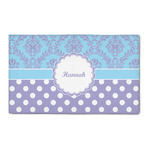 Purple Damask & Dots 3' x 5' Patio Rug (Personalized)