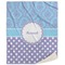 Purple Damask & Dots 50x60 Sherpa Blanket