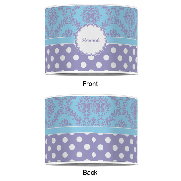 Purple Damask & Dots 8" Drum Lampshade - APPROVAL (Poly Film)