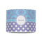 Purple Damask & Dots 8" Drum Lampshade - FRONT (Poly Film)