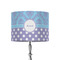 Purple Damask & Dots 8" Drum Lampshade - ON STAND (Fabric)