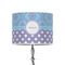 Purple Damask & Dots 8" Drum Lamp Shade - Poly-film (Personalized)
