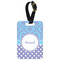 Purple Damask & Dots Aluminum Luggage Tag (Personalized)