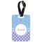 Purple Damask & Dots Metal Luggage Tag w/ Name or Text