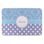 Purple Damask & Dots Anti-Fatigue Kitchen Mat (Personalized)