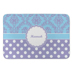 Purple Damask & Dots Anti-Fatigue Kitchen Mat (Personalized)