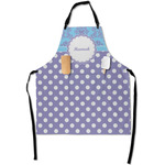 Purple Damask & Dots Apron With Pockets w/ Name or Text