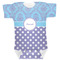 Purple Damask & Dots Baby Bodysuit 3-6