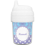Purple Damask & Dots Baby Sippy Cup (Personalized)