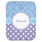 Purple Damask & Dots Baby Swaddling Blanket (Personalized)