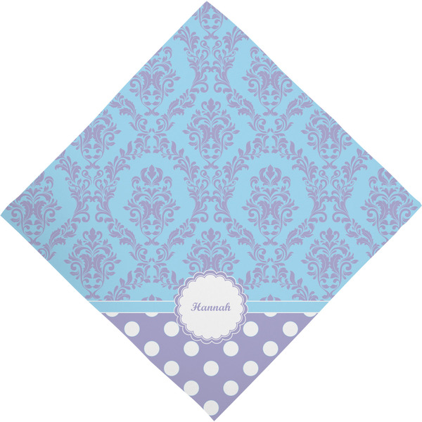 Purple Damask & Dots Bandana - Full View