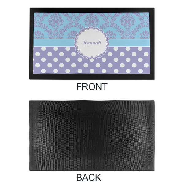 Purple Damask & Dots Bar Mat - Small - APPROVAL