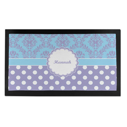 Purple Damask & Dots Bar Mat - Small (Personalized)