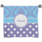 Purple Damask & Dots Bath Towel (Personalized)
