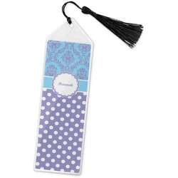 Purple Damask & Dots Book Mark w/Tassel (Personalized)