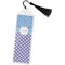 Purple Damask & Dots Bookmark with tassel - Flat