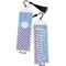 Purple Damask & Dots Bookmark with tassel - Front and Back