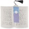 Purple Damask & Dots Bookmark with tassel - In book