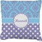 Purple Damask & Dots Faux-Linen Throw Pillow 26" (Personalized)