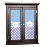 Purple Damask & Dots Cabinet Decal - Custom Size (Personalized)