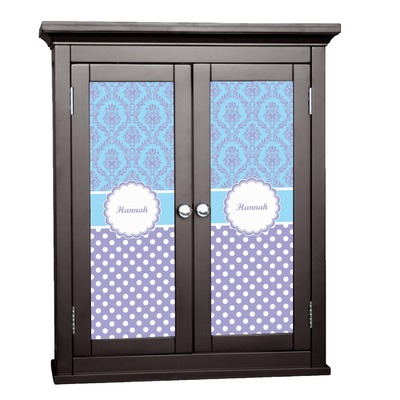 Purple Damask & Dots Cabinet Decal - Small (Personalized)