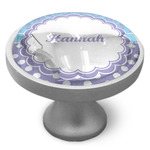 Purple Damask & Dots Cabinet Knob (Personalized)