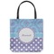 Purple Damask & Dots Canvas Tote Bag (Personalized)