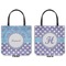 Purple Damask & Dots Canvas Tote - Front and Back