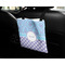 Purple Damask & Dots Car Bag - In Use