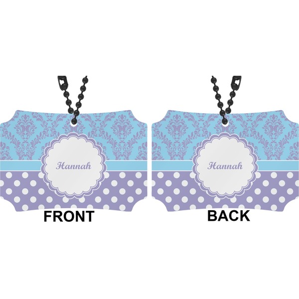 Purple Damask & Dots Car Ornament - Berlin (Approval)