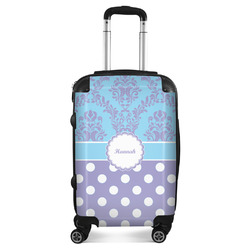 Purple Damask & Dots Suitcase - 20" Carry On (Personalized)