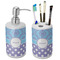 Purple Damask & Dots Ceramic Bathroom Accessories