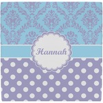 Purple Damask & Dots Ceramic Tile Hot Pad (Personalized)