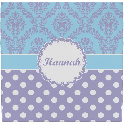 Purple Damask & Dots Ceramic Tile Hot Pad (Personalized)