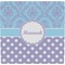 Purple Damask & Dots Ceramic Tile Hot Pad (Personalized)