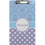 Purple Damask & Dots Clipboard (Legal Size) (Personalized)