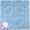 Purple Damask & Dots Cloth Napkins - Personalized Dinner (Full Open)