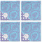 Purple Damask & Dots Cloth Napkins - Personalized Lunch (APPROVAL) Set of 4