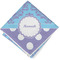 Purple Damask & Dots Cloth Napkin w/ Name or Text