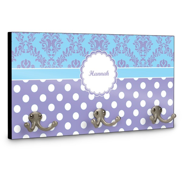 Purple Damask & Dots Coat Hanger Main