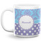 Purple Damask & Dots Coffee Mug - 20 oz - White
