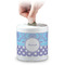 Purple Damask & Dots Coin Bank (Personalized)
