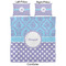 Purple Damask & Dots Comforter Set - Queen - Approval