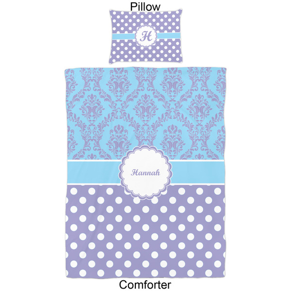Purple Damask & Dots Comforter Set - Twin - Approval